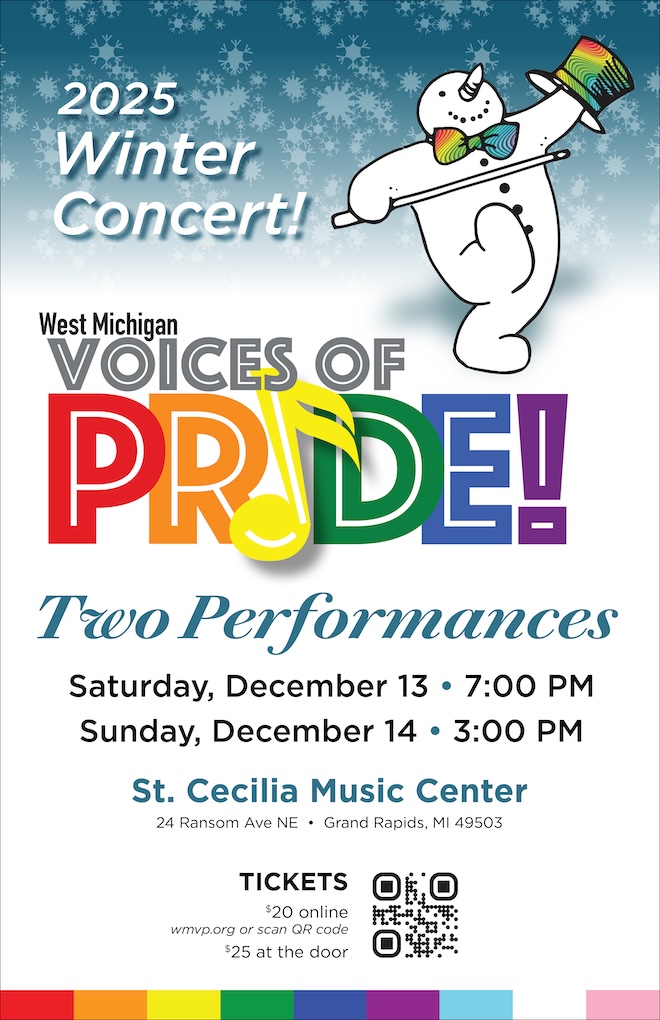 West Michigan Voices of Pride Winter Concert Poster