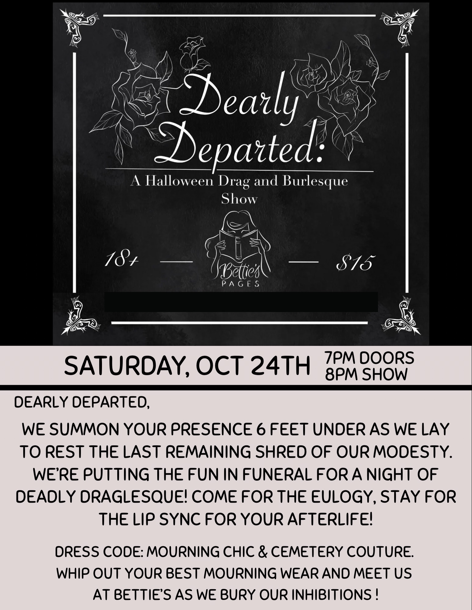 Dearly Departed: A Draglesque Halloween Show