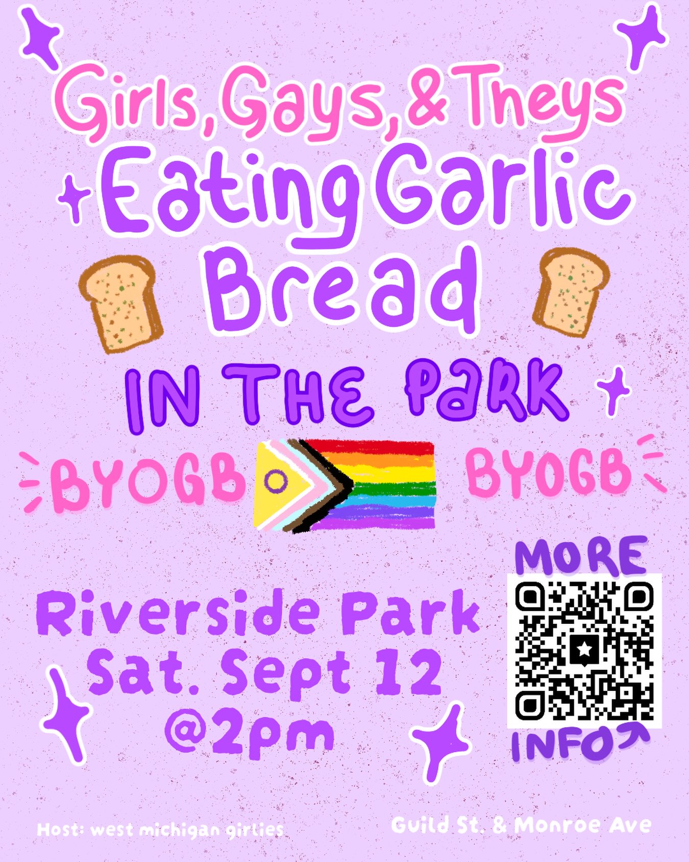 Girls, Gays, and Theys Eating Garlic Bread In The Park