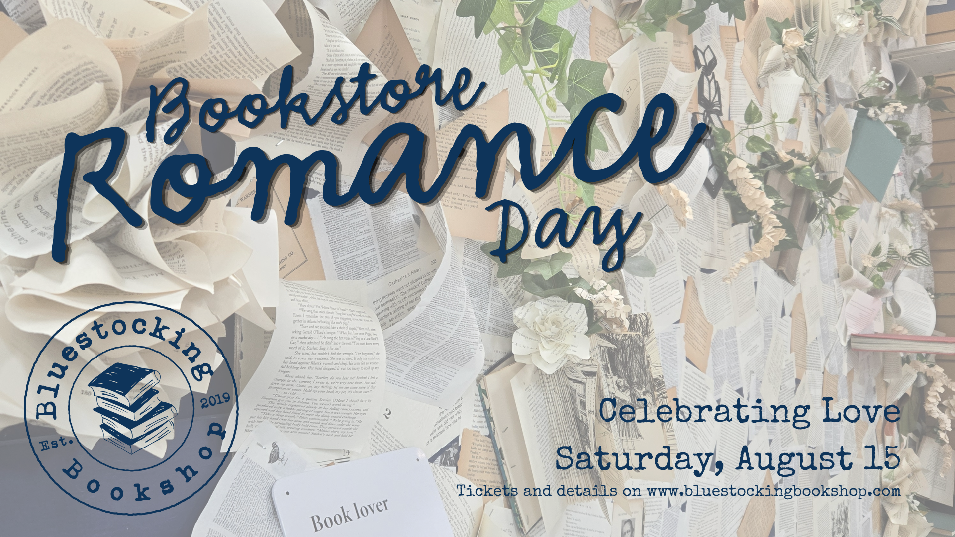 Bookstore Romance Day 2026 at The Bluestocking Bookshop