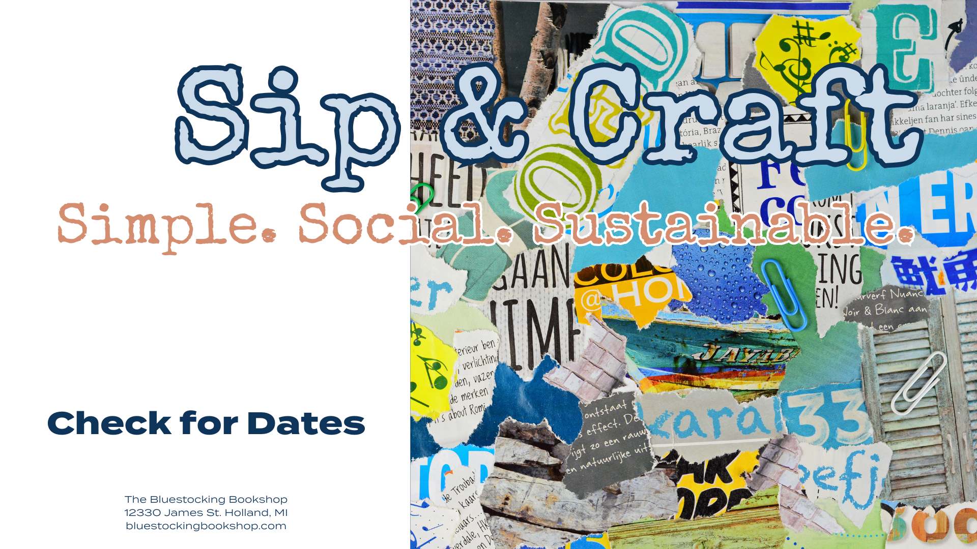 Sip & Craft at The Bluestocking Bookshop