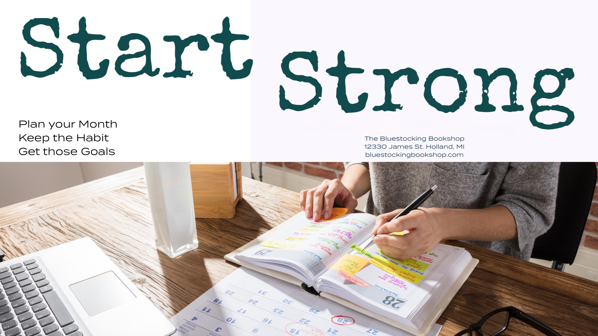 Start Strong Planner Morning at The Bluestocking Bookshop